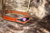 noseband with embroidered underlay